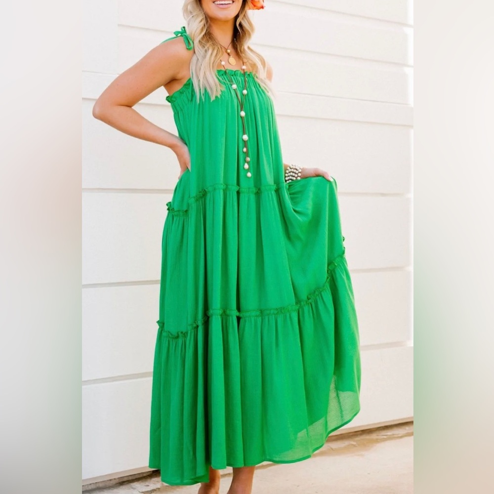 Kelly Green Maxi Dress